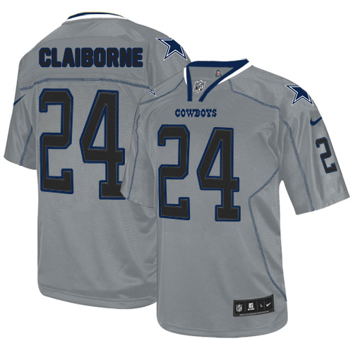 Men's Limited Morris Claiborne Nike Jersey Lights Out Grey - #24 NFL Dallas Cowboys